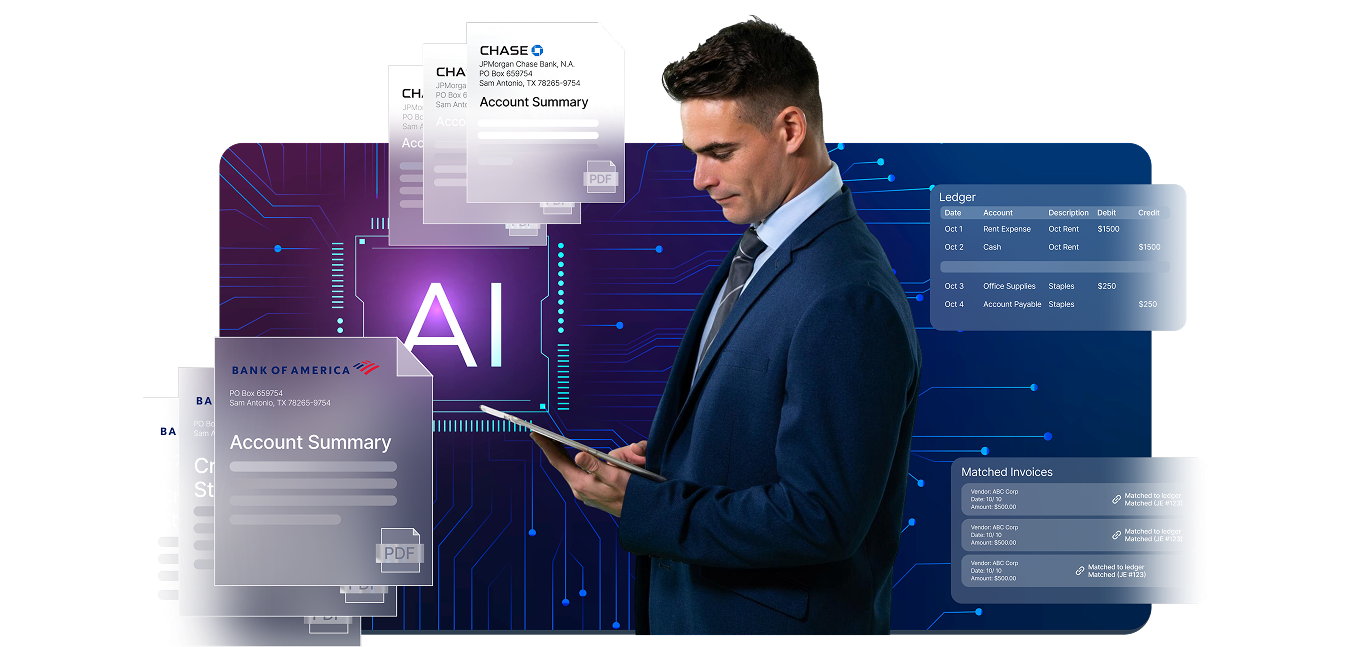 AI-powered accounting platform illustration